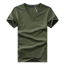 Load image into Gallery viewer, 2017 summer Hot selling Men V neck t shirt cotton