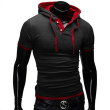 Load image into Gallery viewer, Men&#39;s T Shirt 2019 Summer Slim Fitness Hooded Short