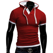 Load image into Gallery viewer, Men&#39;s T Shirt 2019 Summer Slim Fitness Hooded Short