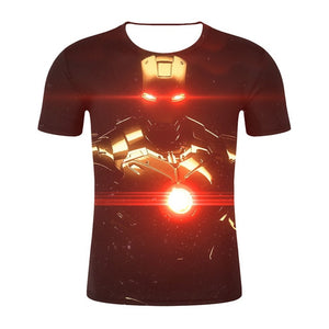 New Summer Marvel Avengers 3D Printed Ironman T Shirt