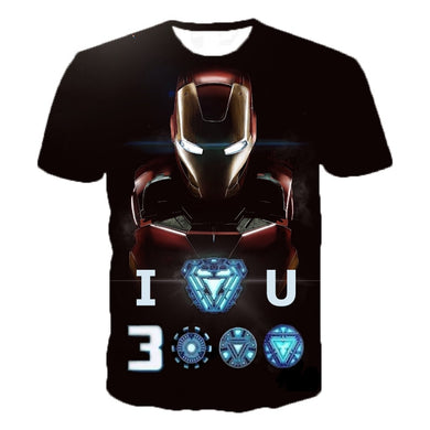 2019 Hot Sale Marvel Avengers Endgame Iron Man 3D T Shirts